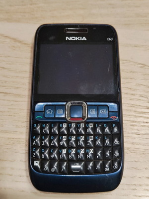 Nokia E63 Eseries used, blue, up to 7.9 MP camera