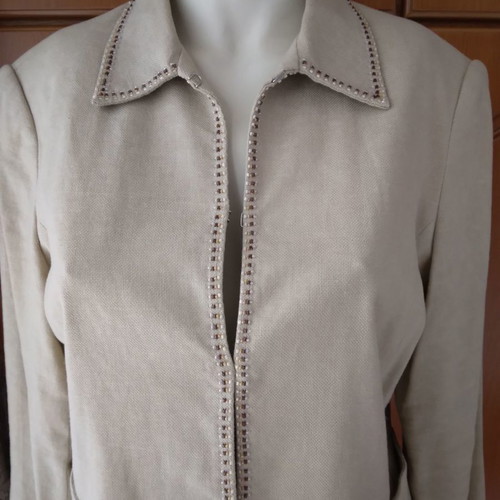 Zara beige suit used, size M/L, linen and viscose