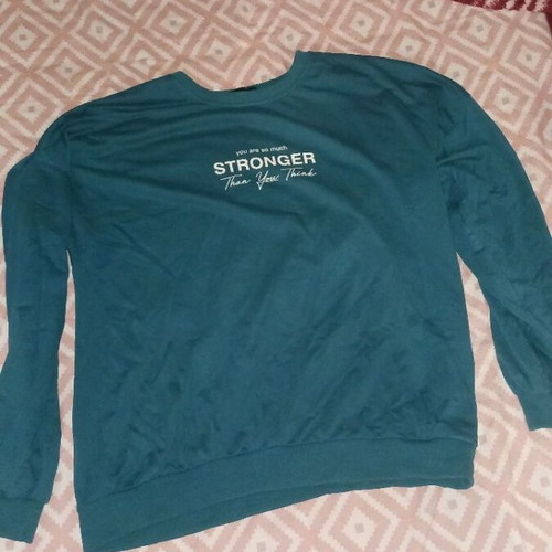Pink Woman sweatshirt used, turquoise, size XL