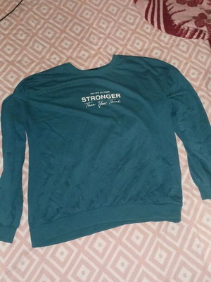Pink Woman sweatshirt used, turquoise, size XL