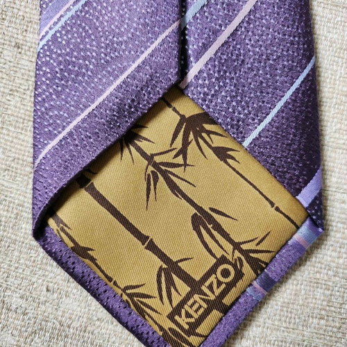 Kenzo Homme silk tie like new, colorful purple