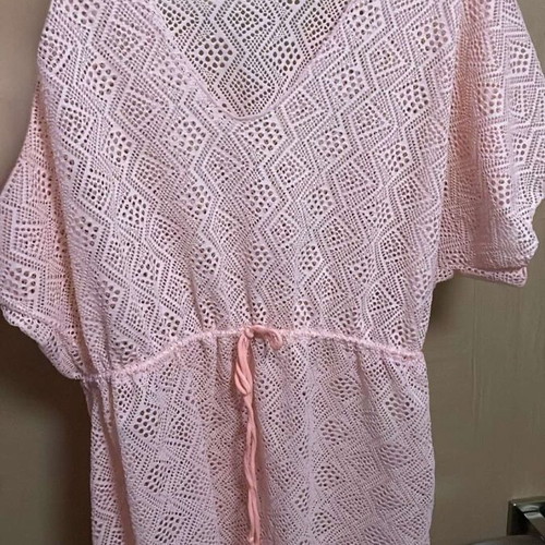Mesh beach dress like new, pink