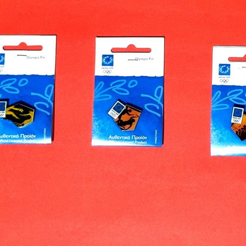 Athens 2004 collectible pins set of 3, new