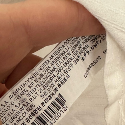 Zara Kids white Mao collar shirt, size 11-12 years
