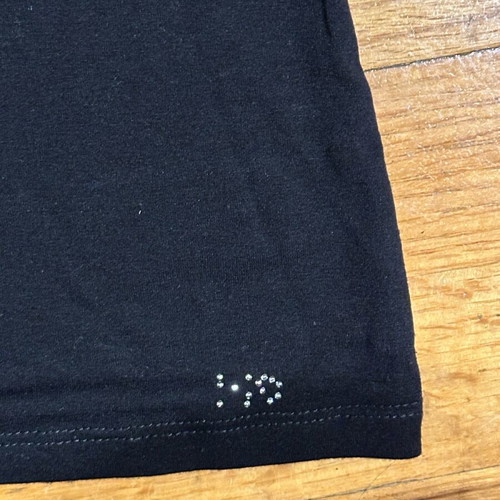 Turtleneck blouse black short sleeve like new, size S