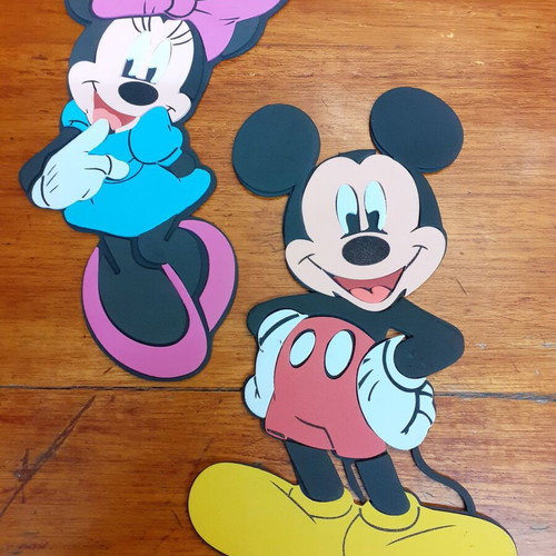 Disney Mickey and Minnie decorative foam figures new, set of 2