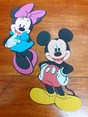 Disney Mickey και Minnie διακοσμητικές φιγούρες από αφρώδες υλικό καινούργιες, πακέτο 2