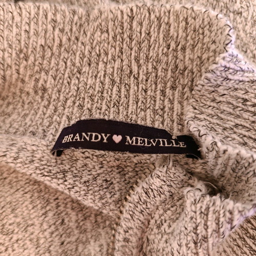 Brandy Melville grey cropped blouse (M)