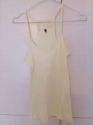 Benetton sleeveless top used, size S, yellow