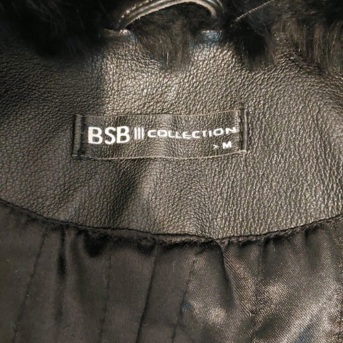 BSB leather coat like new, size M, black