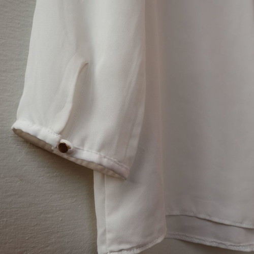 Bershka white blouse used with zipper, size S