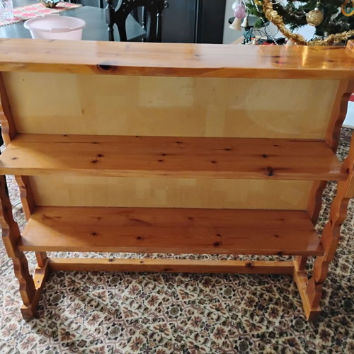 Solid wood desk bookshelf used, Swedish design