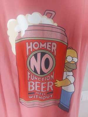 Μπλούζα The Simpsons Homer Beer ροζ μέγεθος M σαν καινούργιο