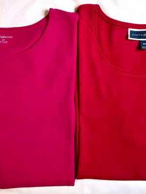 Set of 2 used Plus Size 2X t-shirts Croft & Barrow and Karen Scott