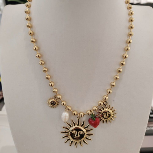 Necklace new gold and silver