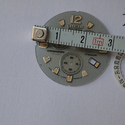 Citizen Eco Drive watch parts used, men's, gray titanium