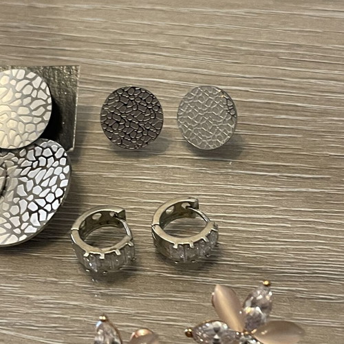 Earrings set of seven pairs stainless steel used