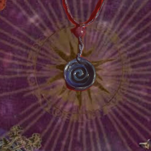 Whimsical fairy handmade necklace with amethyst bead