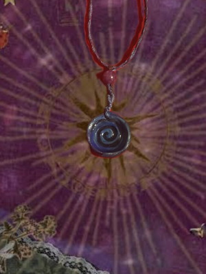 Whimsical fairy handmade necklace with amethyst bead