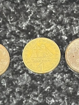 1 Drachma Coins used, small wear