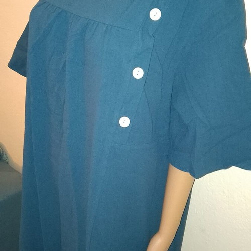 Linen dress navy blue XXL new, length 136cm, chest 122cm, waist 127cm