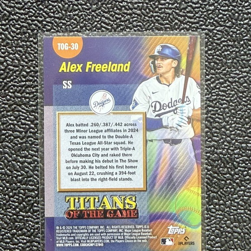 Alex Freeland Titans of the Game Topps 2026 MLB Series 2 Dodgers