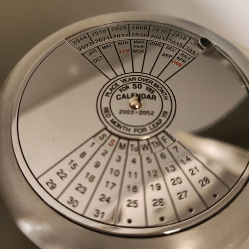 Metal calendar 50 years like new