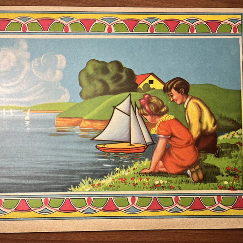 Illustrated educational notebook 1930-40 like new, Greek