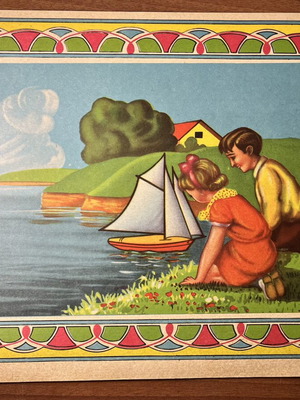 Illustrated educational notebook 1930-40 like new, Greek