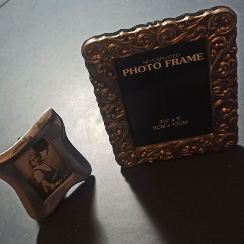 Photo frames used, one silver plated with minor back wear