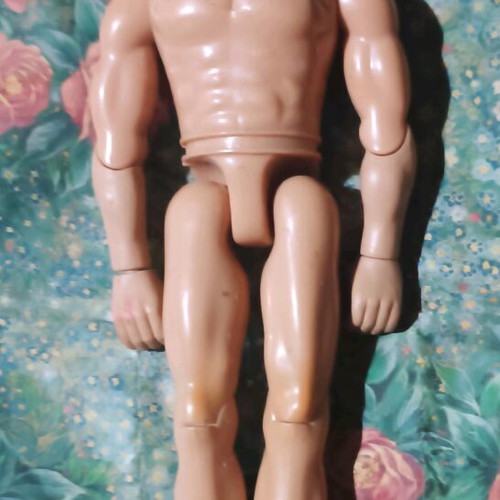 Plastic doll with movable limbs used