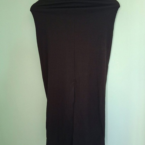 Dilek Hanif black dress size 38 new, rib with adjustable cord