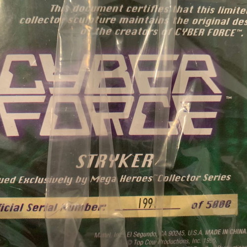 Cyberforce Stryker statue 38 cm like new, limited edition 1991/5000