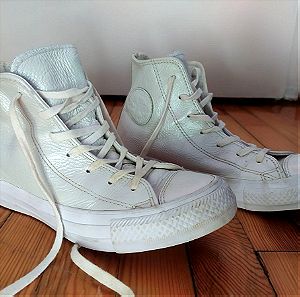 Δερμάτινα λευκά μποτάκια All Star Converse (EUR 36)
