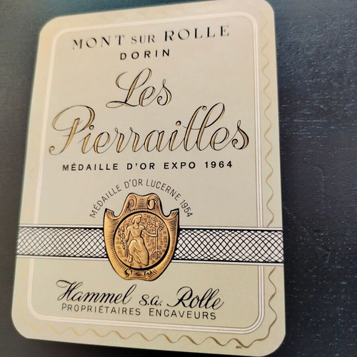 Les Pierrailles wine promotional label used