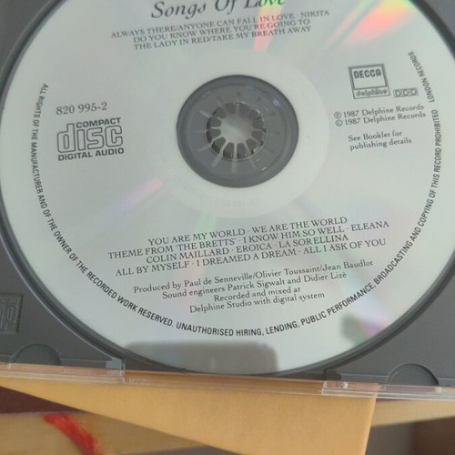 Richard Clayderman Songs of Love CD