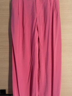 Stradivarius φούξια wide leg παντελόνι, μέγεθος S