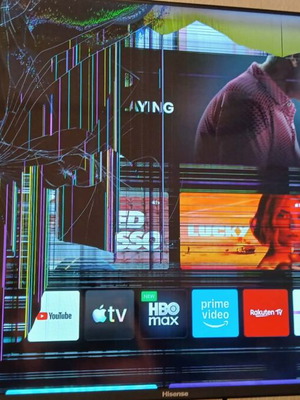 Hisense 40" TV with broken screen