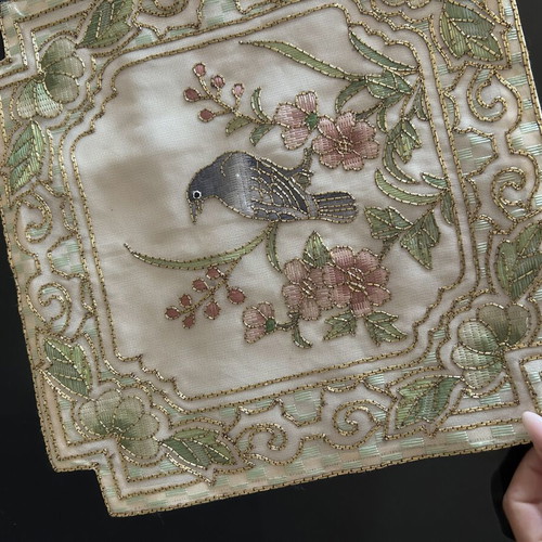 Vintage embroidered textile art like new