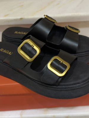 Ragazza flat platforms like new, leather, size 41, black