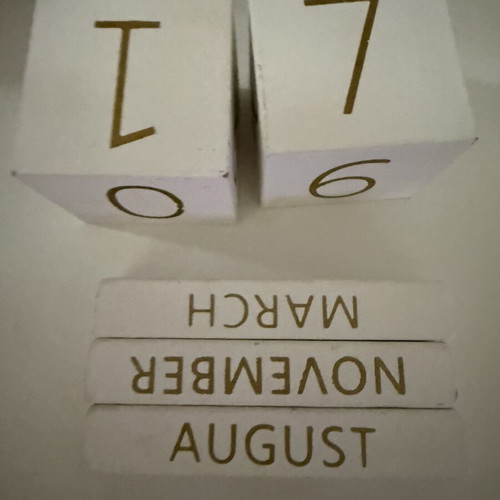 Pencil holder calendar used, Jumbo brand