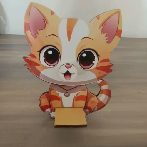 Wooden Cat-Shaped Glasses Stand like new