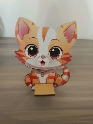Wooden Cat-Shaped Glasses Stand like new