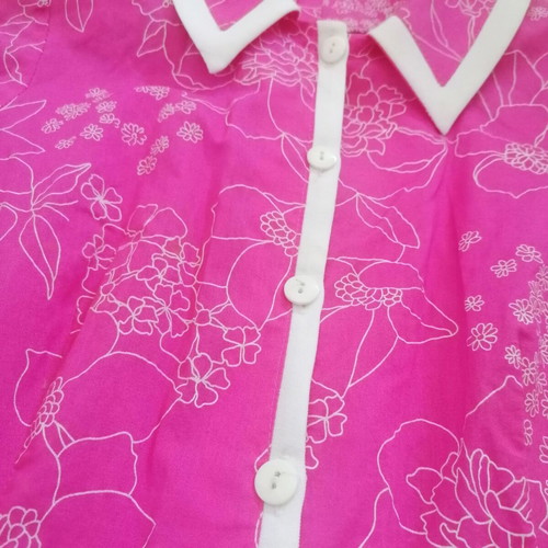 Pink summer shirt 90s deadstock, small, Cyprus made