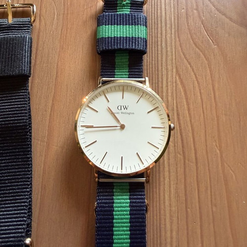 Daniel Wellington watch, black and gold