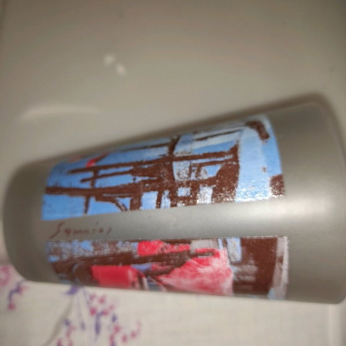 Чаша за вода колекционерска, рисувана за папагала Лумидис, нова