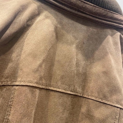 Genuine leather suede jacket men's, like new, brown