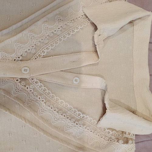 Shein women's shirt with bust transparency, like new, beige, XL