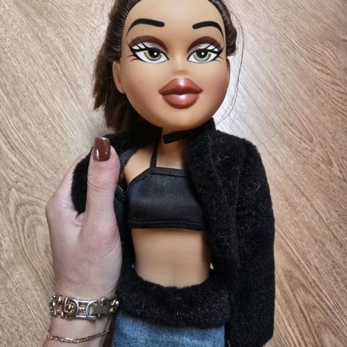 Bratz doll collectible, brown, large, like new