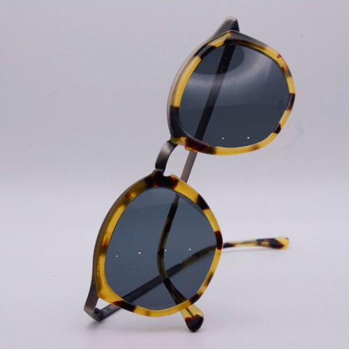 Class Model 5 Sunglasses New Old Stock Made in Italy Gun Metal Tortoise